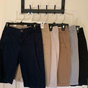 6 Pairs Hollister Flat Front 12" Shorts - Size 26W